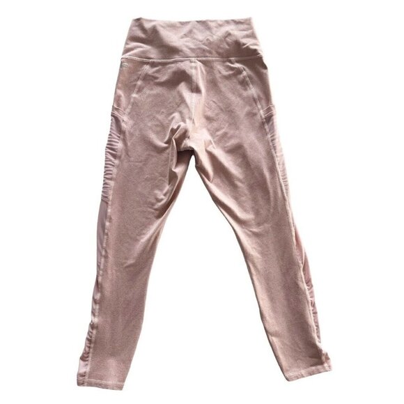 Fabletics On-The-Go PowerHold High-Waisted Capri Rosebloom Heather Pink Womens S - Picture 3 of 7